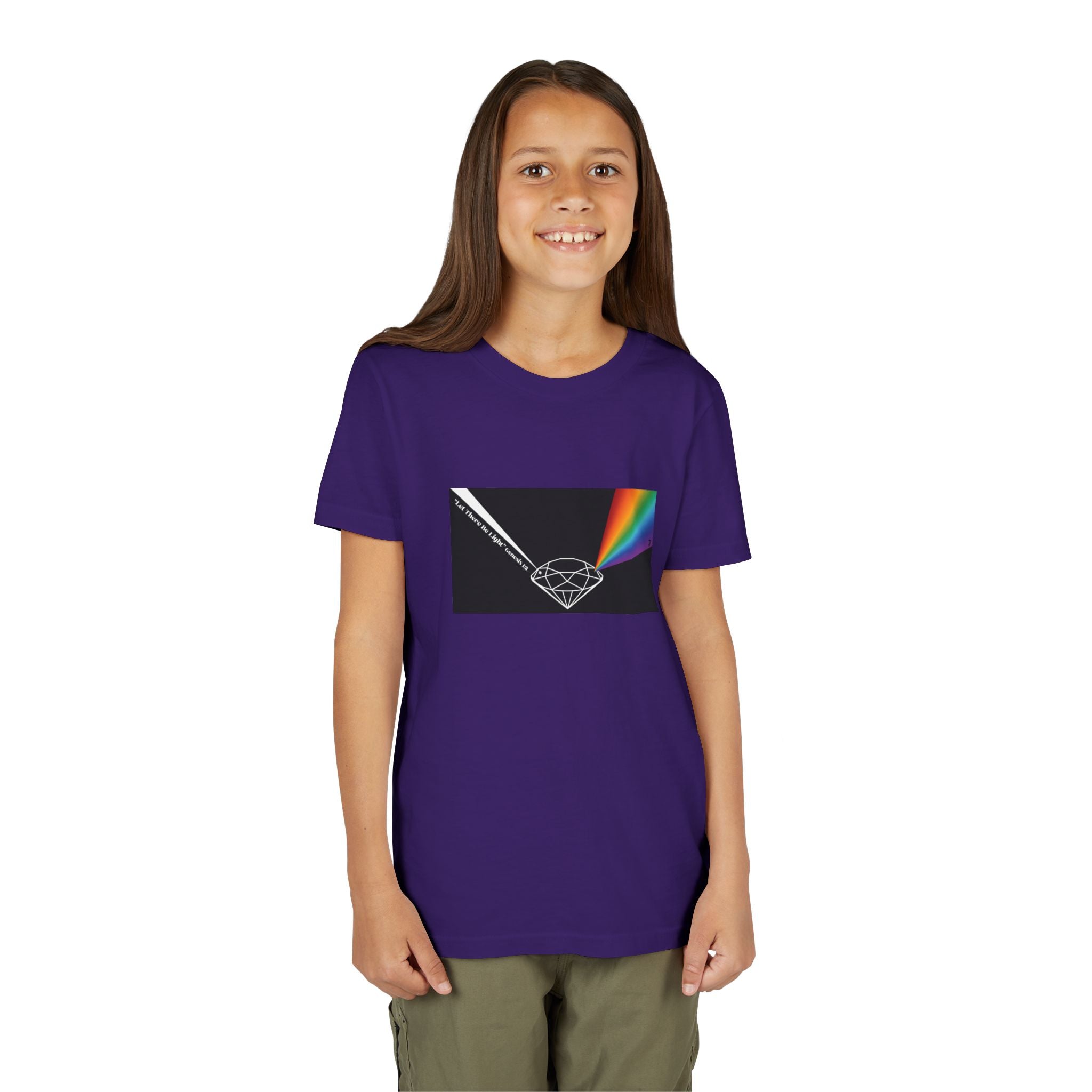 Youth Tee — Prism Diamond Rainbow Graphic Shirt