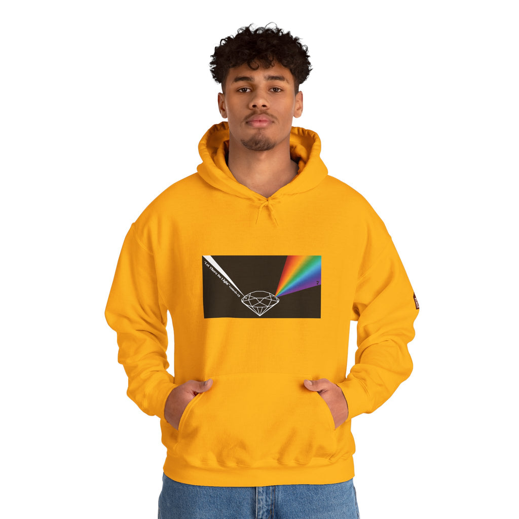 Unisex Prism Diamond "Let There Be Light" Hoodie | Rainbow Spectrum Prism Hooded Sweatshirt