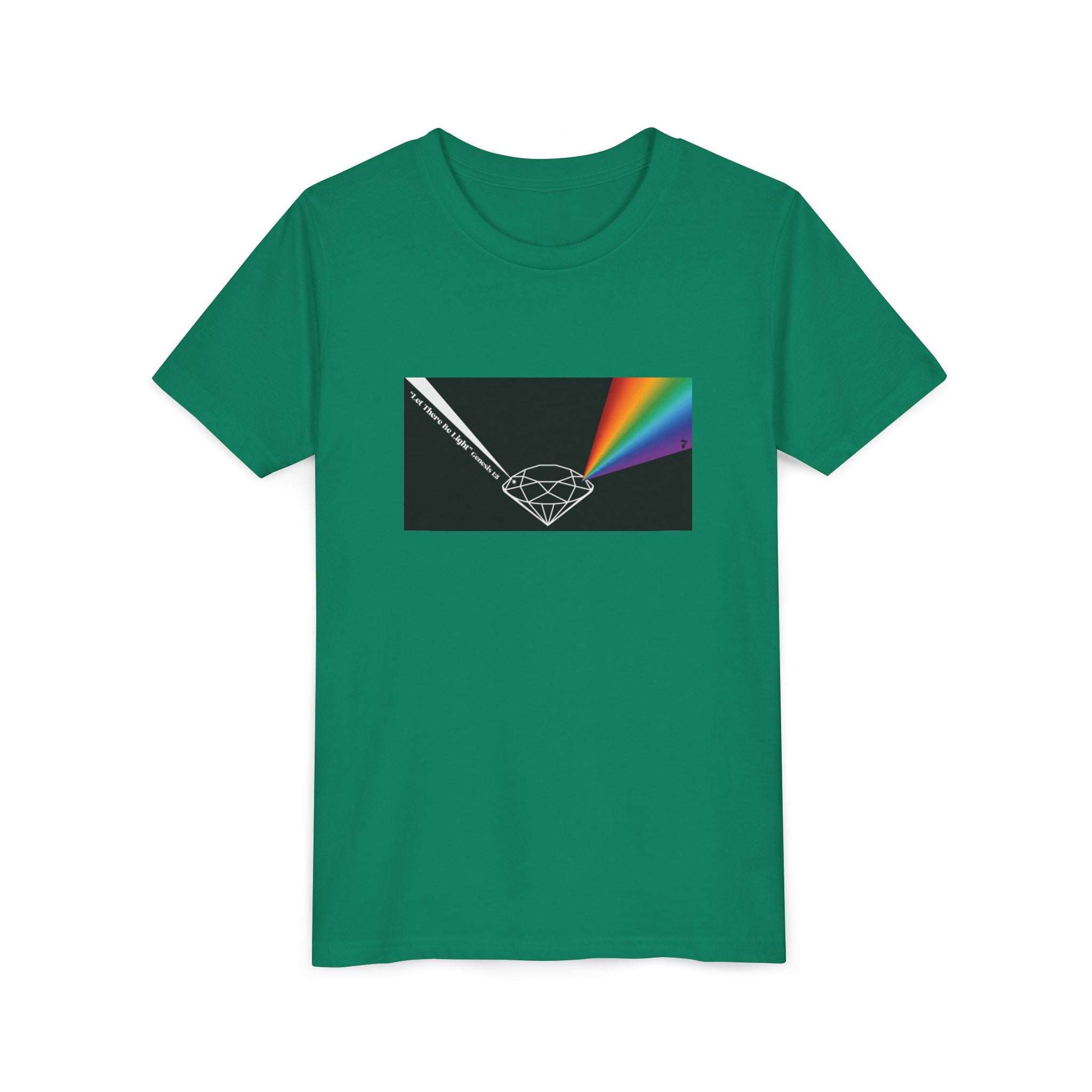 Youth Tee — Prism Diamond Rainbow Graphic Shirt
