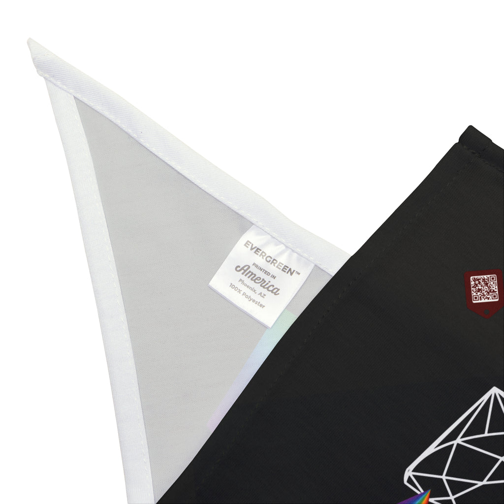 Prism Diamond Pet Bandana — Rainbow Light Dog & Cat Scarf