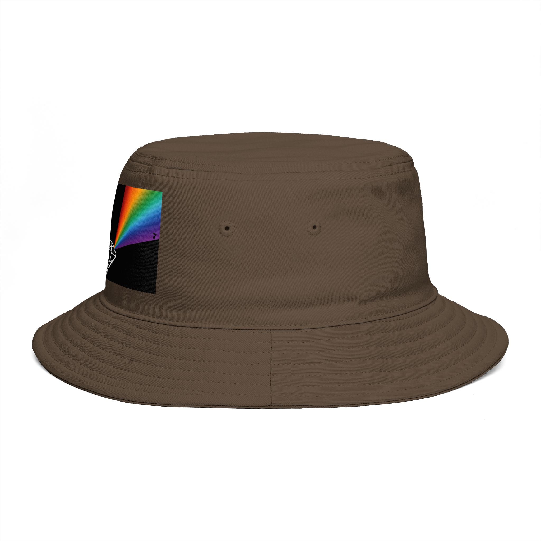 Prism Diamond Bucket Hat — Retro Rainbow Prism Graphic Hat