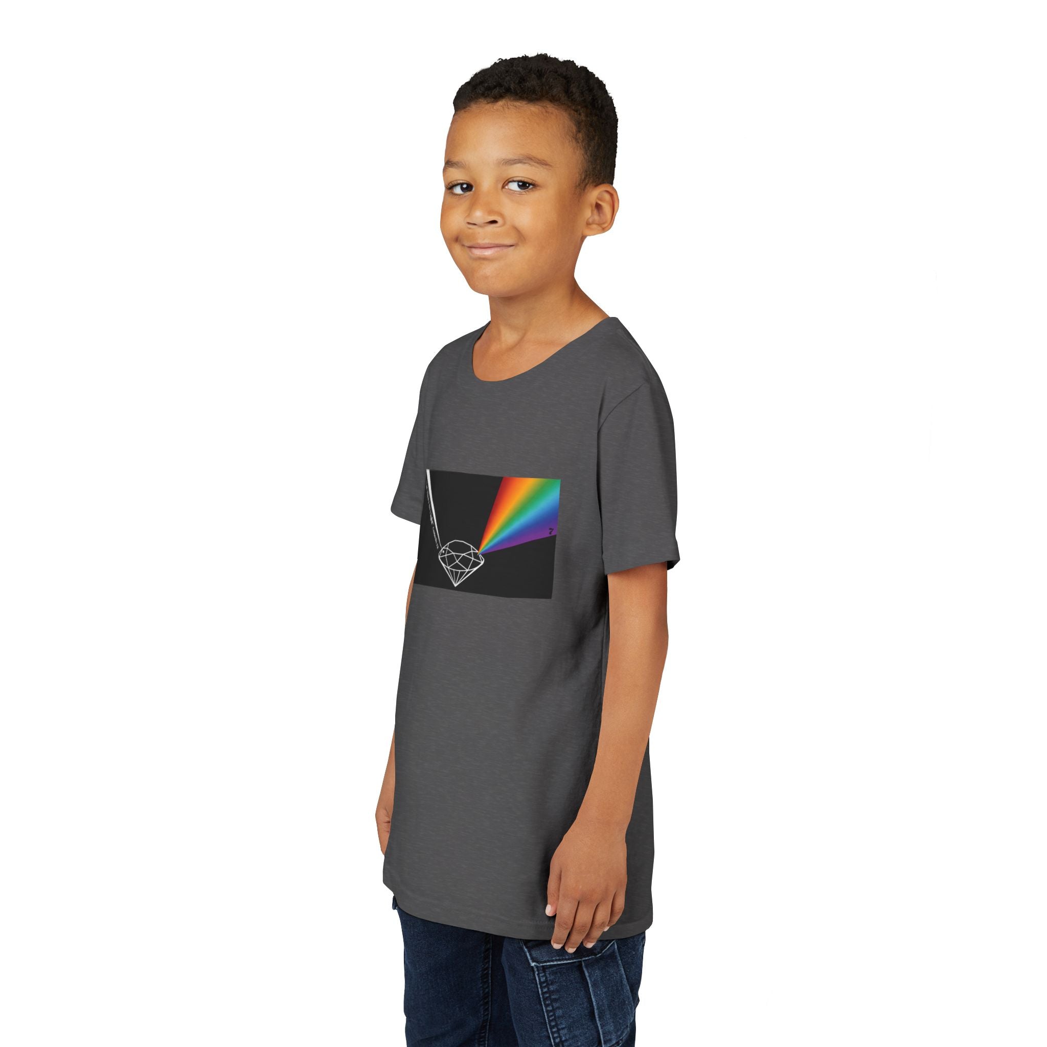 Youth Tee — Prism Diamond Rainbow Graphic Shirt