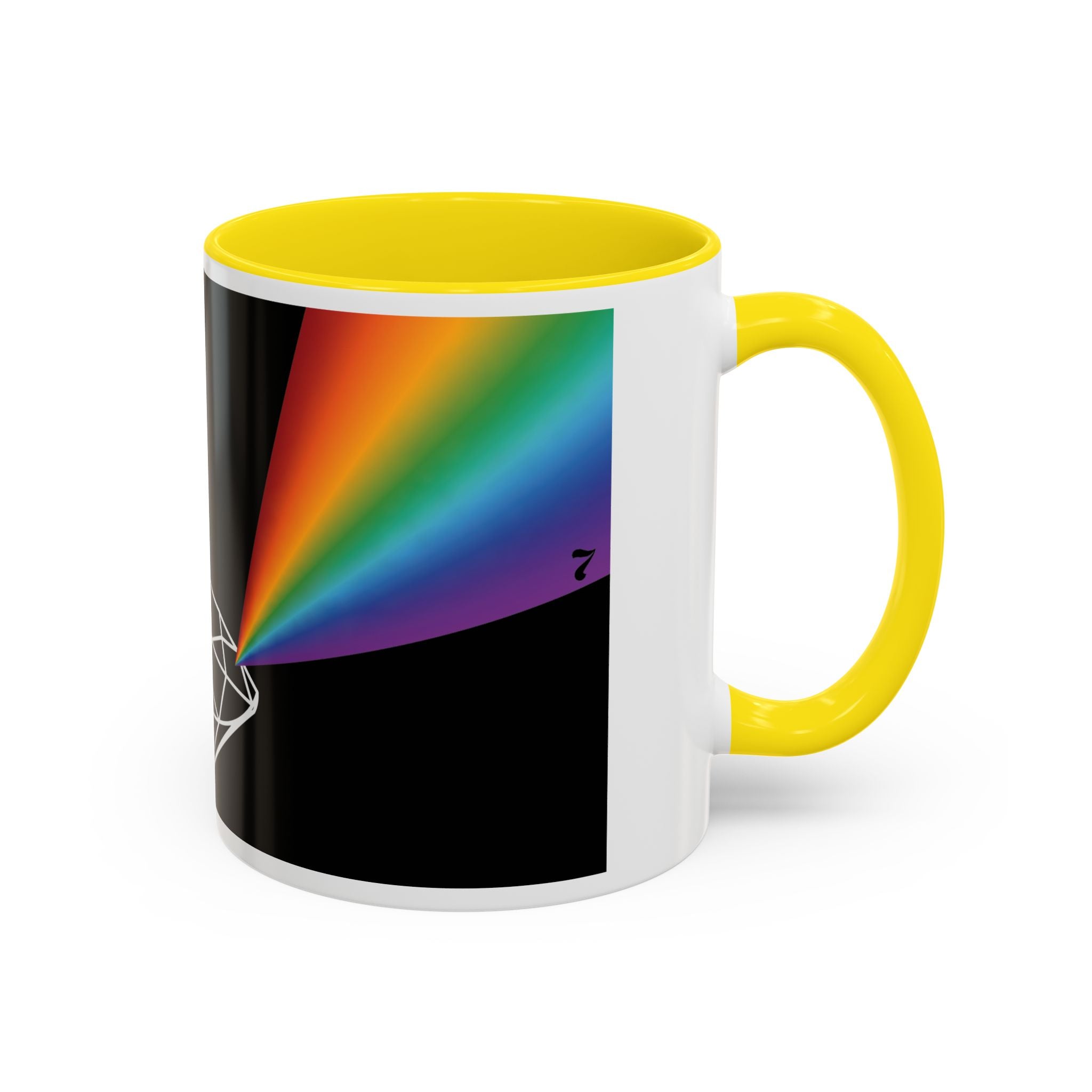 Prism Diamond Rainbow Accent Coffee Mug (11/15 oz)