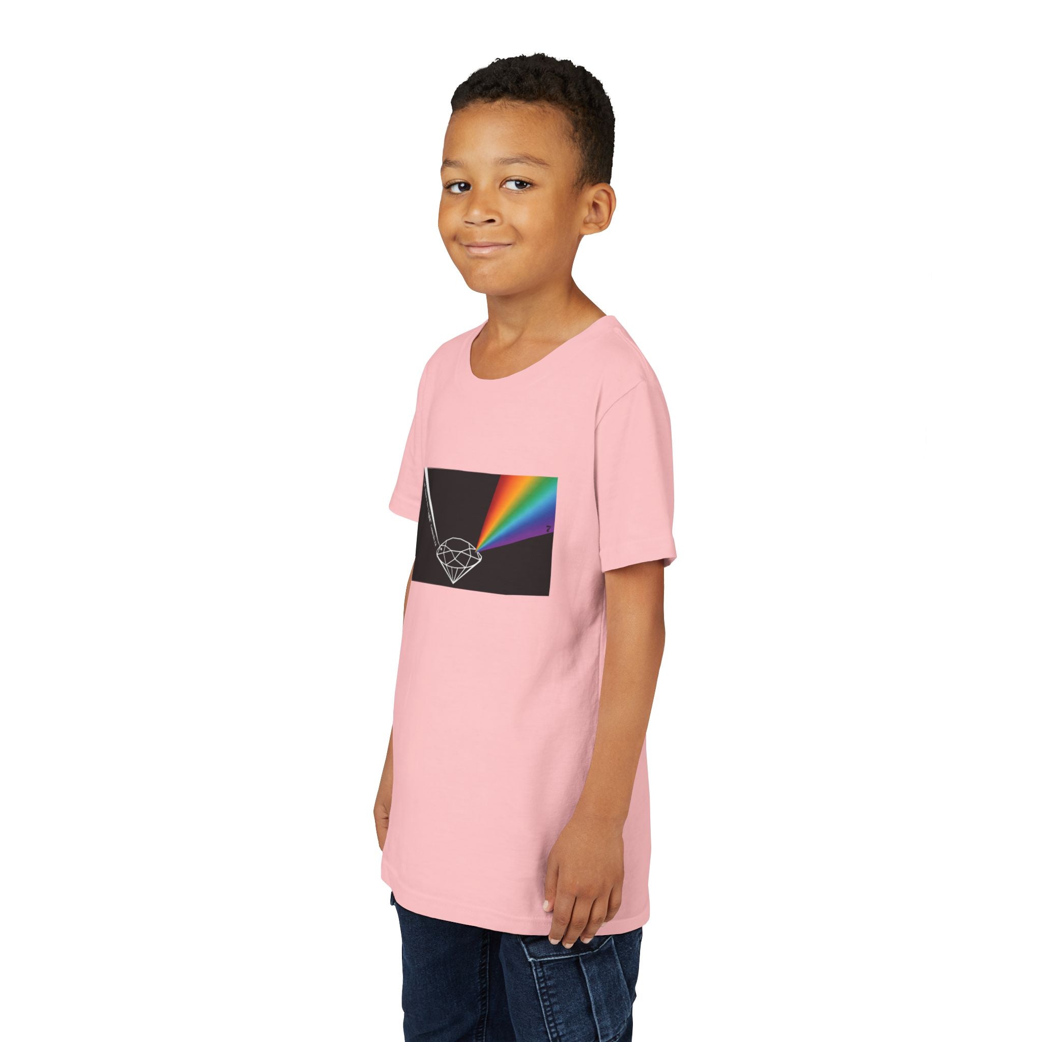 Youth Tee — Prism Diamond Rainbow Graphic Shirt