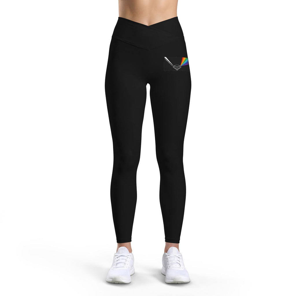 Black Prism Pocket Leggings — Women’s Luxe Rainbow Prism Yoga Leggings