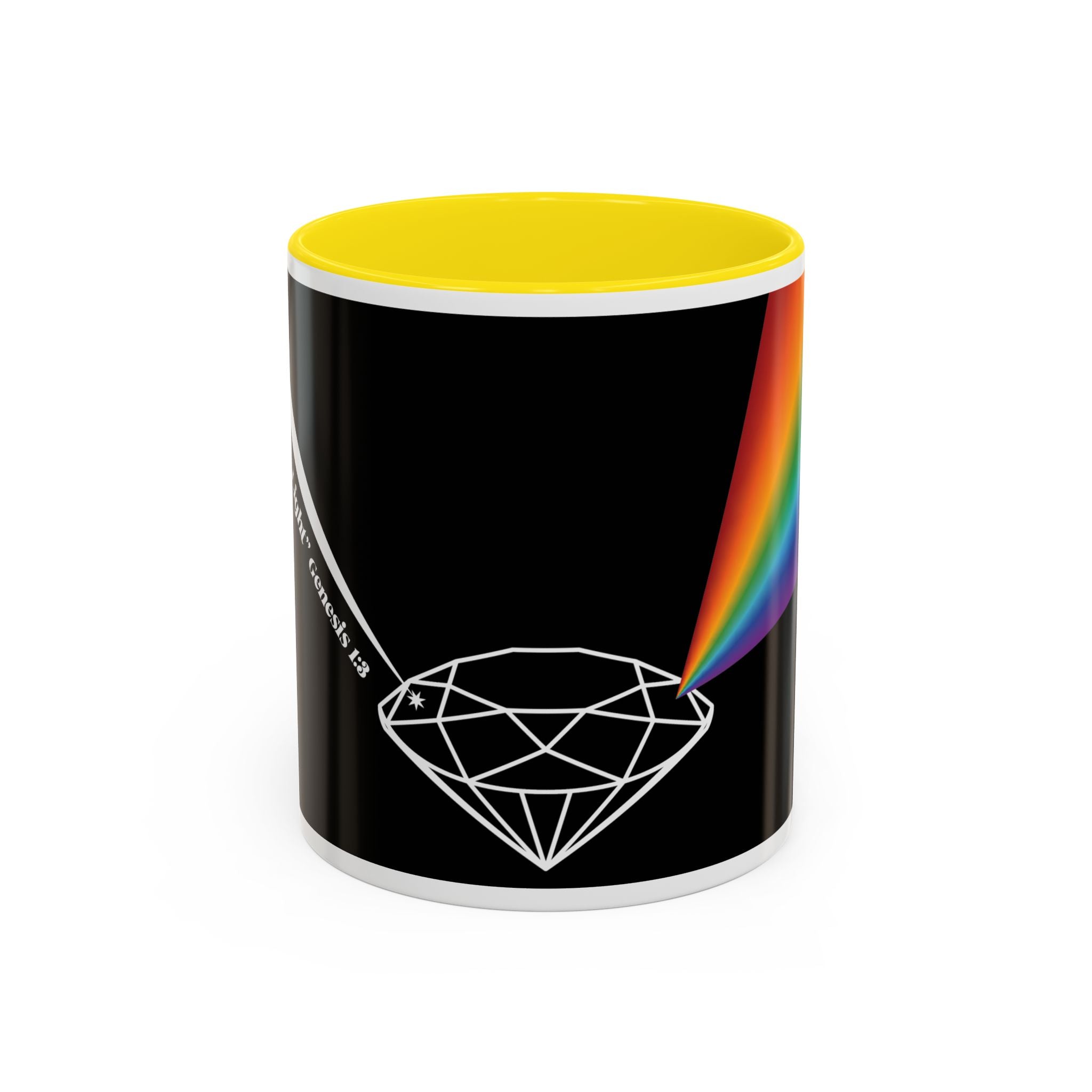 Prism Diamond Rainbow Accent Coffee Mug (11/15 oz)