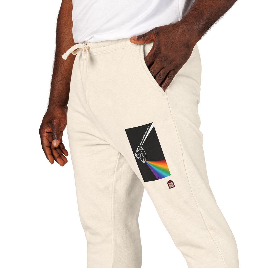 Fleece Sweatpants with Prism Bible Verse Pocket Graphic