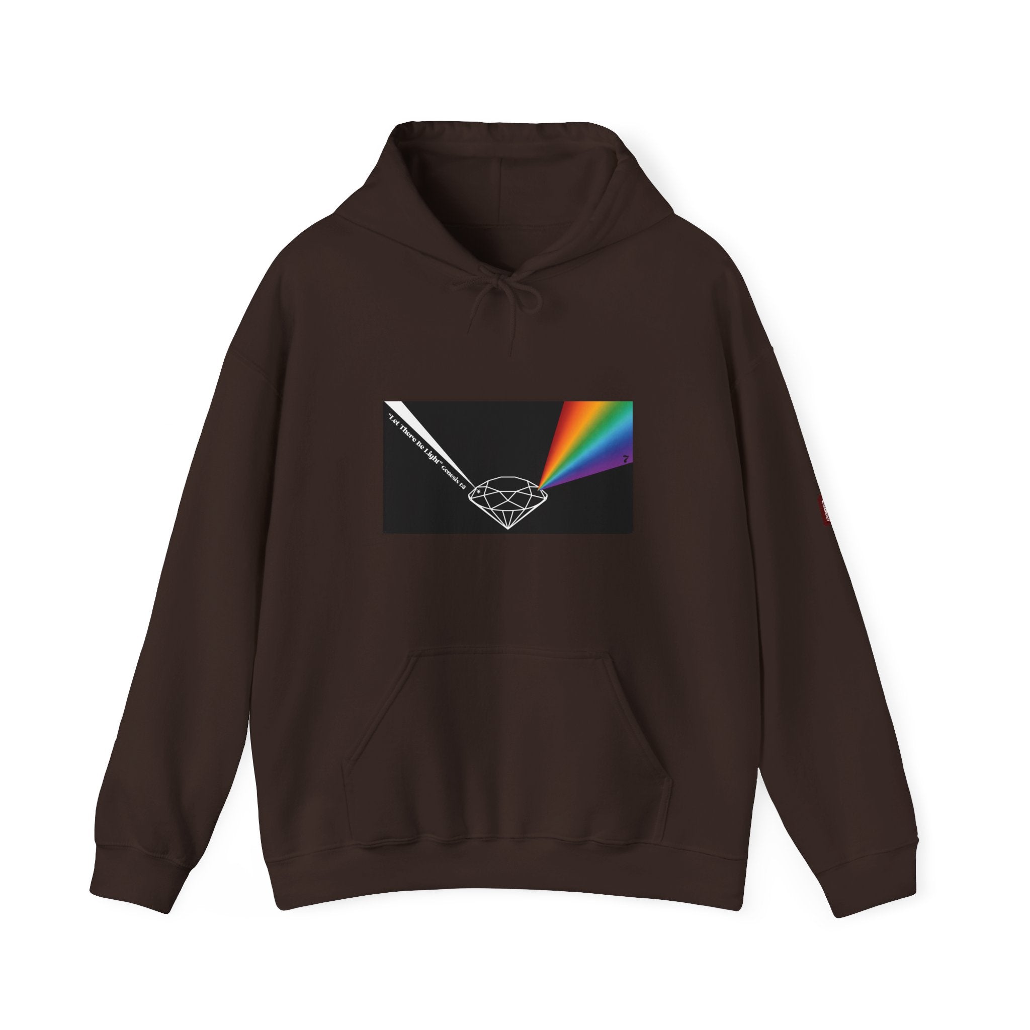 Unisex Prism Diamond "Let There Be Light" Hoodie | Rainbow Spectrum Prism Hooded Sweatshirt