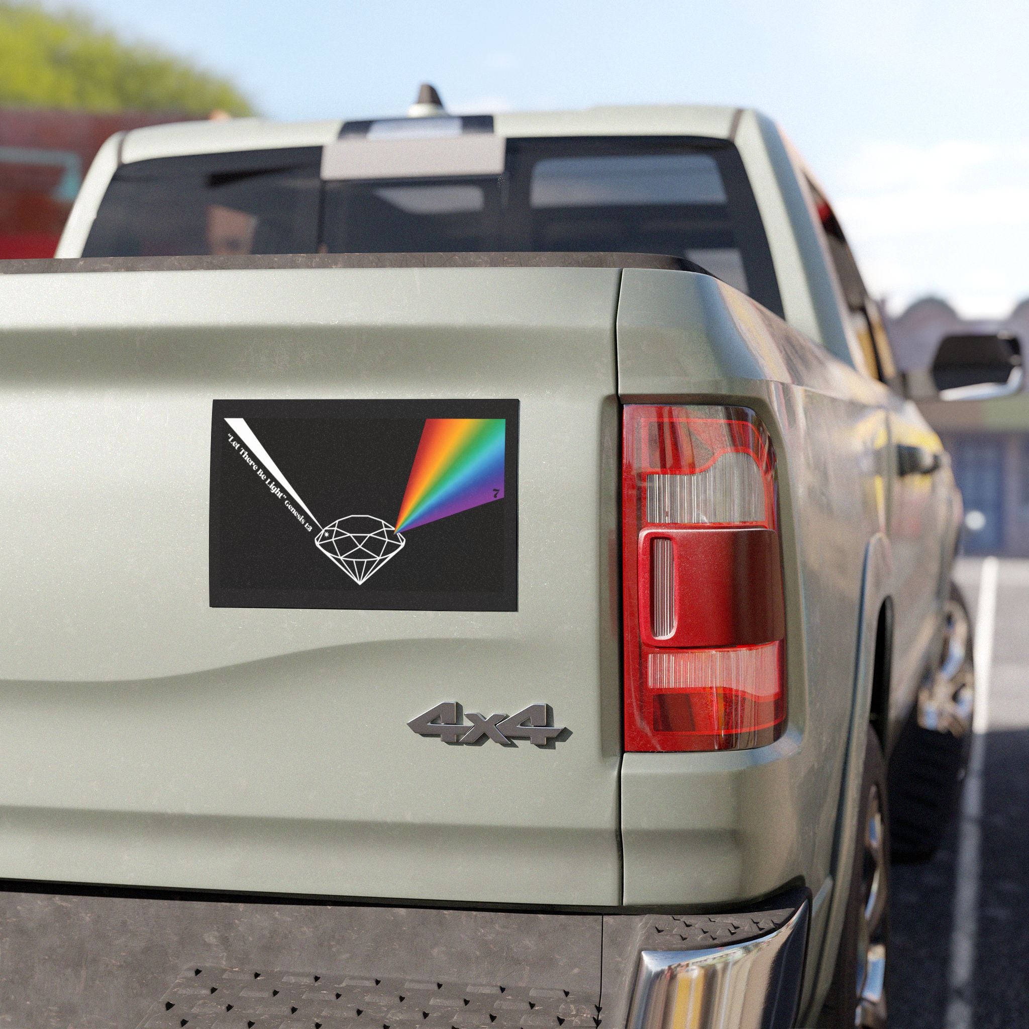 Prism Diamond Car Magnet — "Let There Be Light" Rainbow Design
