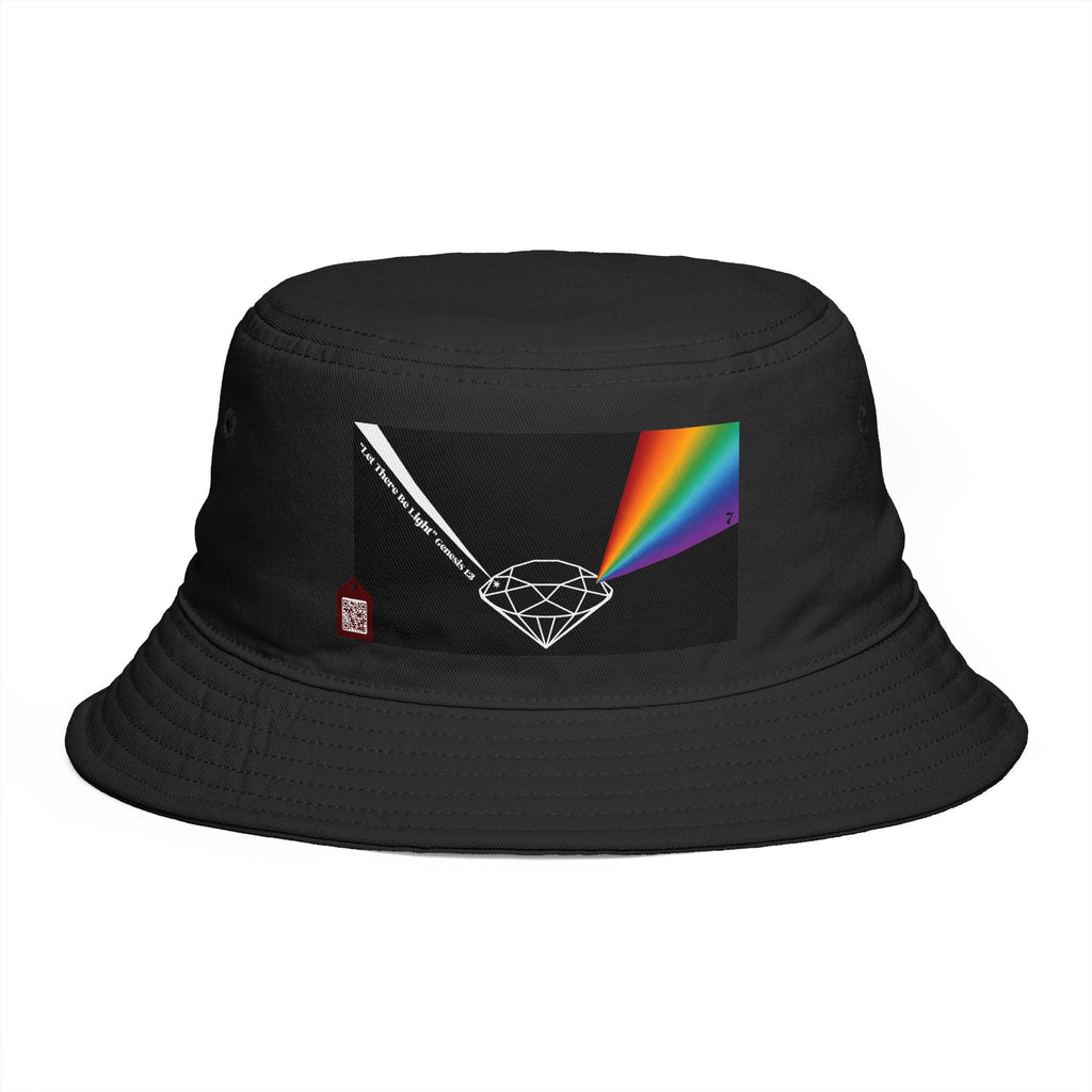 Prism Diamond Bucket Hat — Retro Rainbow Prism Graphic Hat