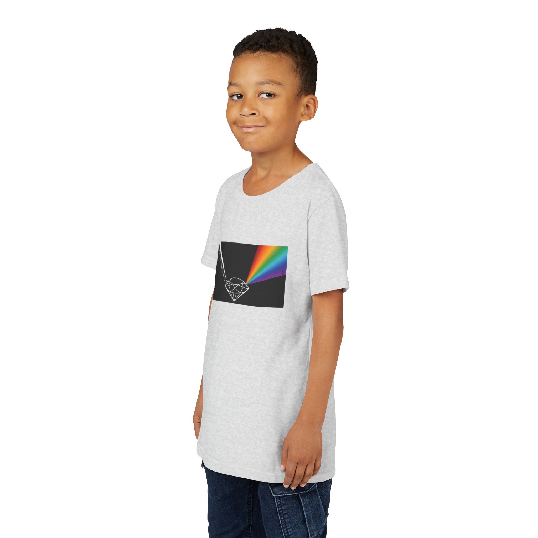 Youth Tee — Prism Diamond Rainbow Graphic Shirt