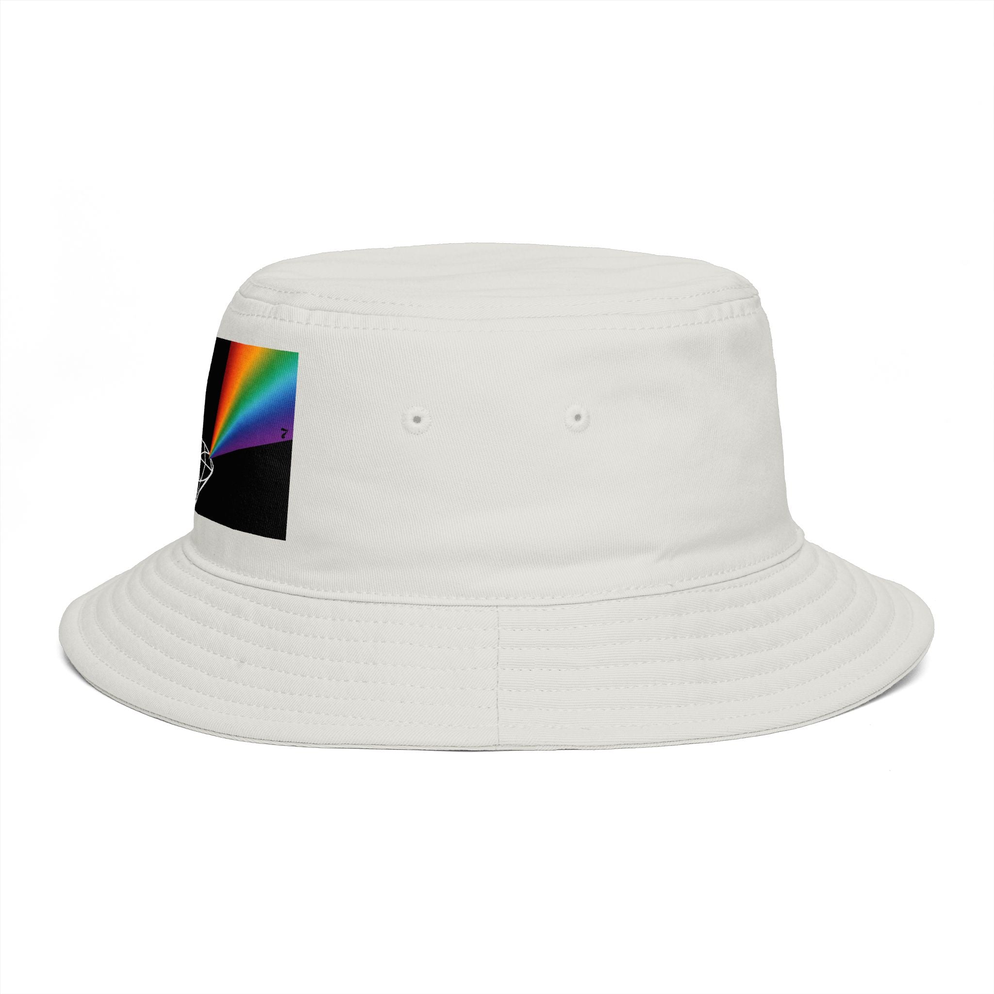 Prism Diamond Bucket Hat — Retro Rainbow Prism Graphic Hat