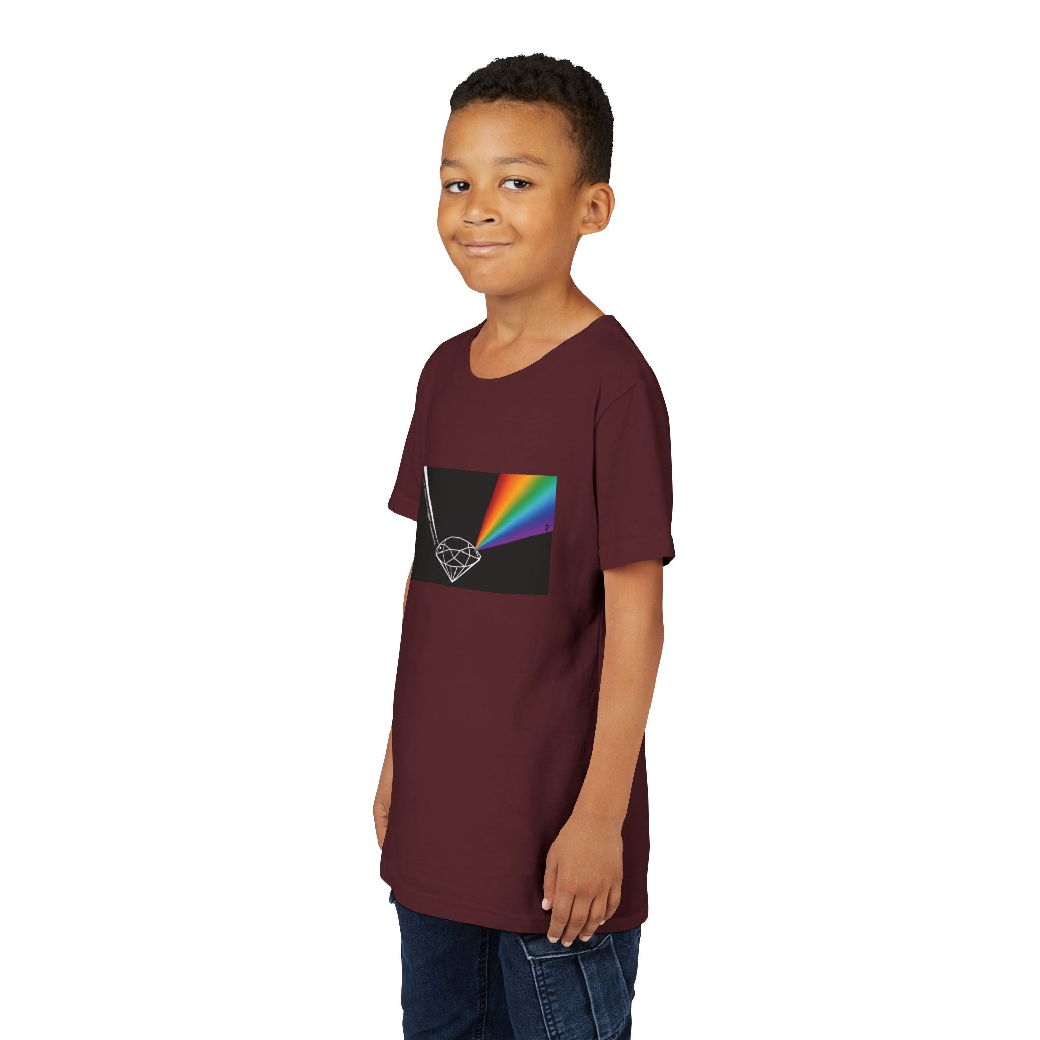 Youth Tee — Prism Diamond Rainbow Graphic Shirt