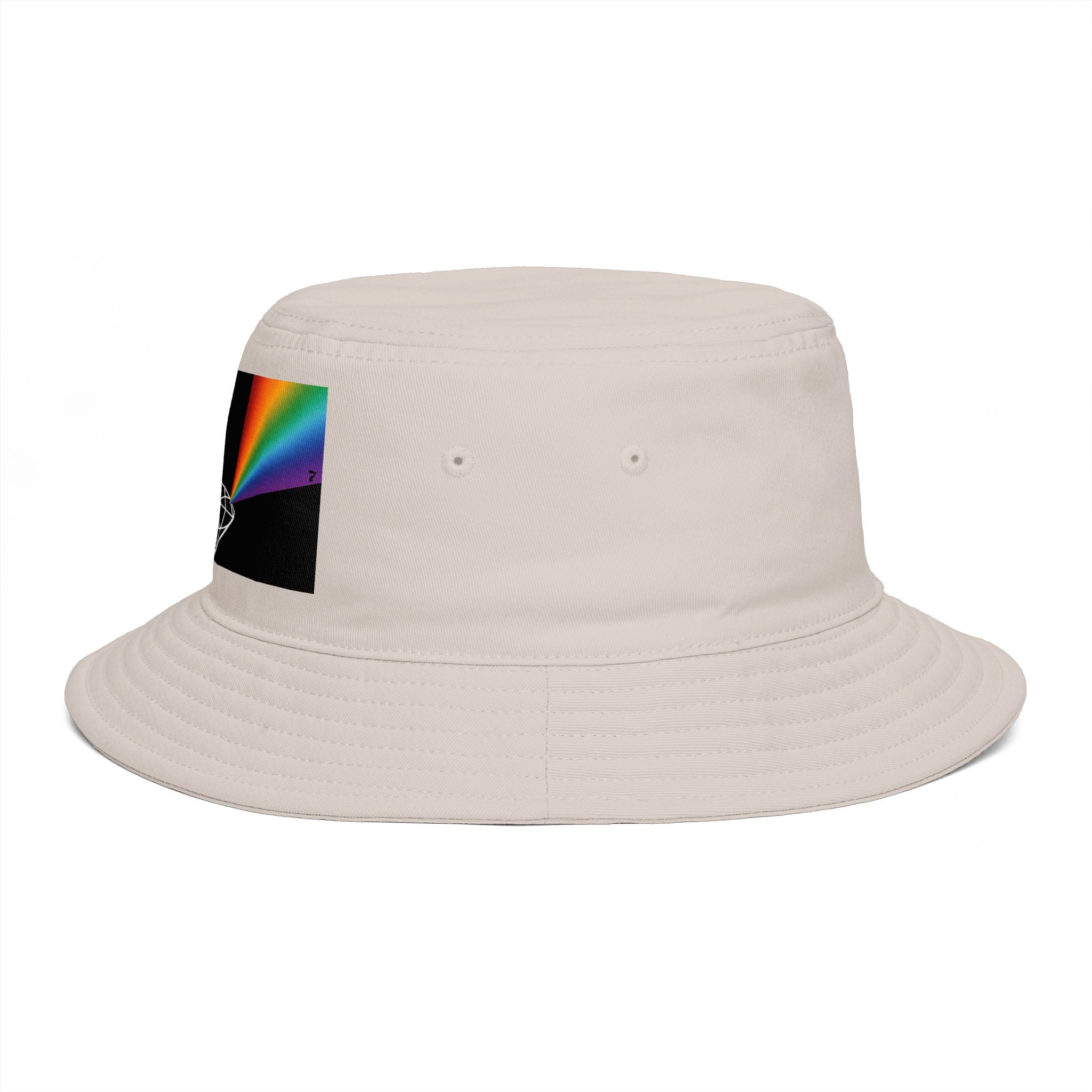 Prism Diamond Bucket Hat — Retro Rainbow Prism Graphic Hat