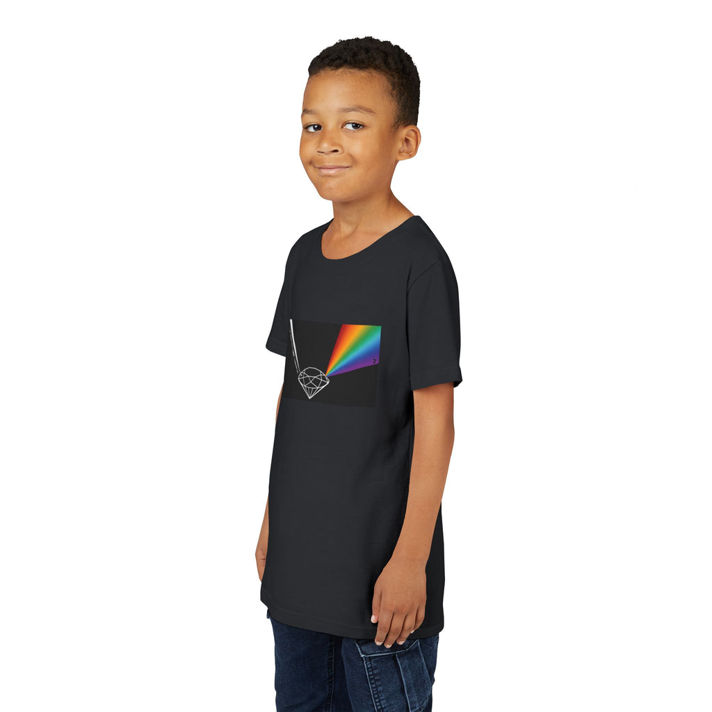 Youth Tee — Prism Diamond Rainbow Graphic Shirt