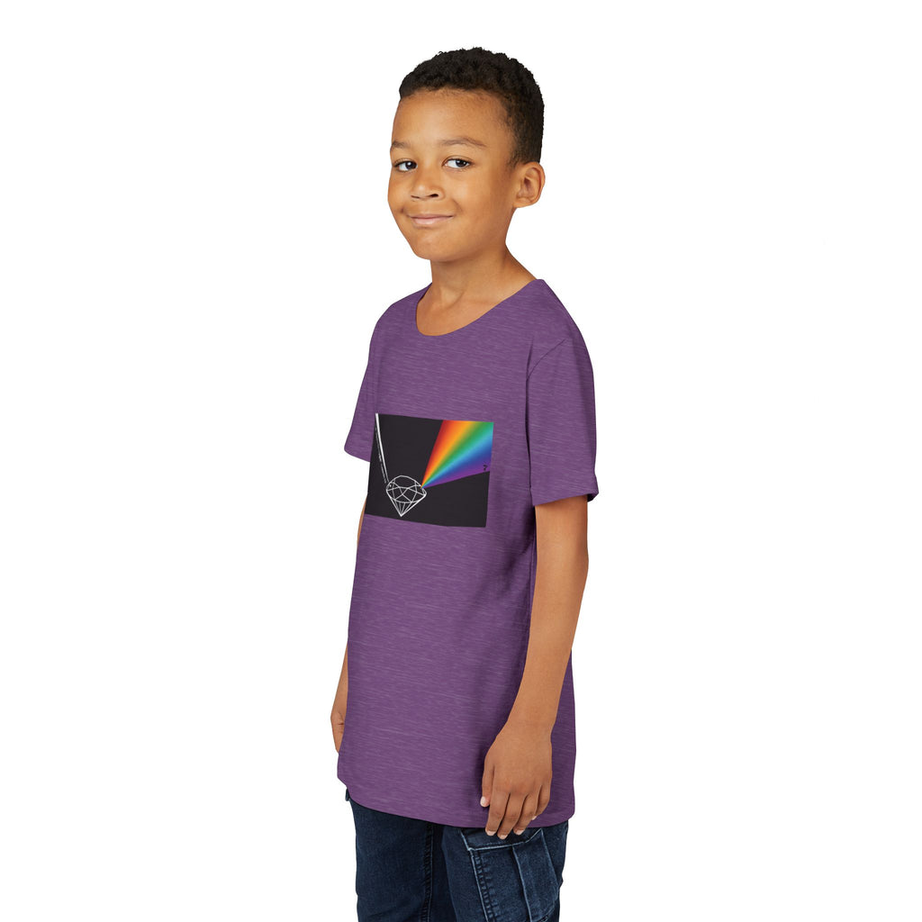 Youth Tee — Prism Diamond Rainbow Graphic Shirt