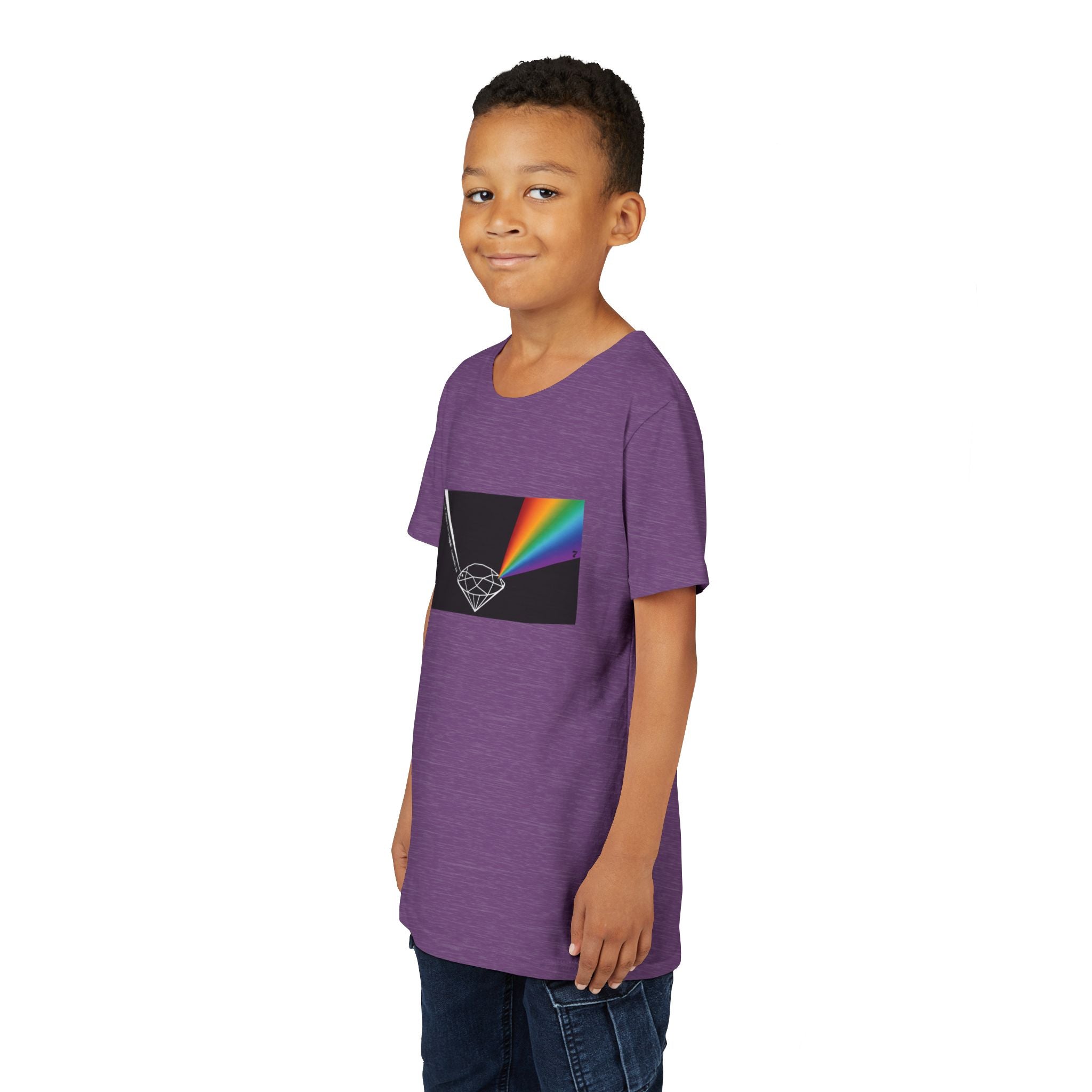 Youth Tee — Prism Diamond Rainbow Graphic Shirt