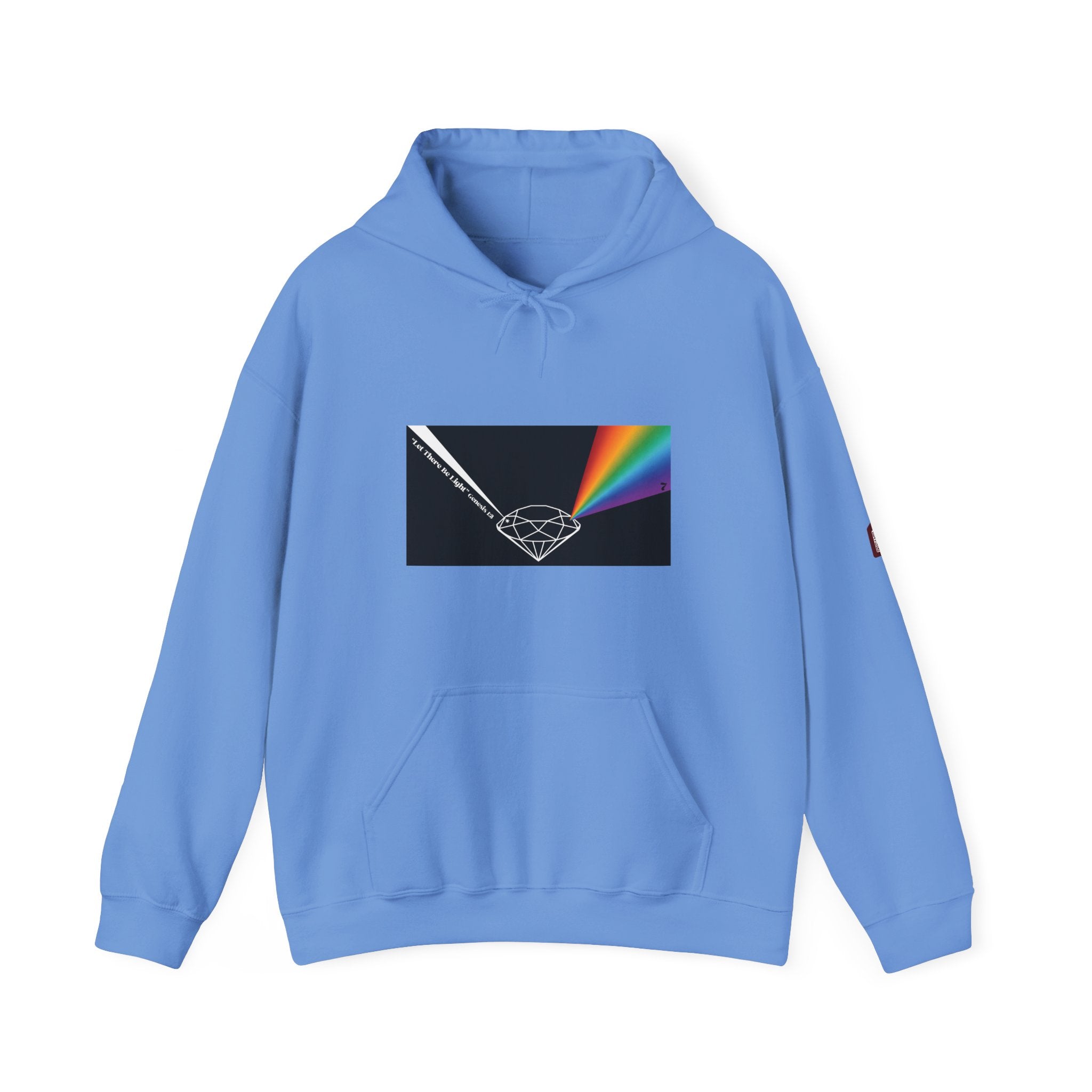 Unisex Prism Diamond "Let There Be Light" Hoodie | Rainbow Spectrum Prism Hooded Sweatshirt