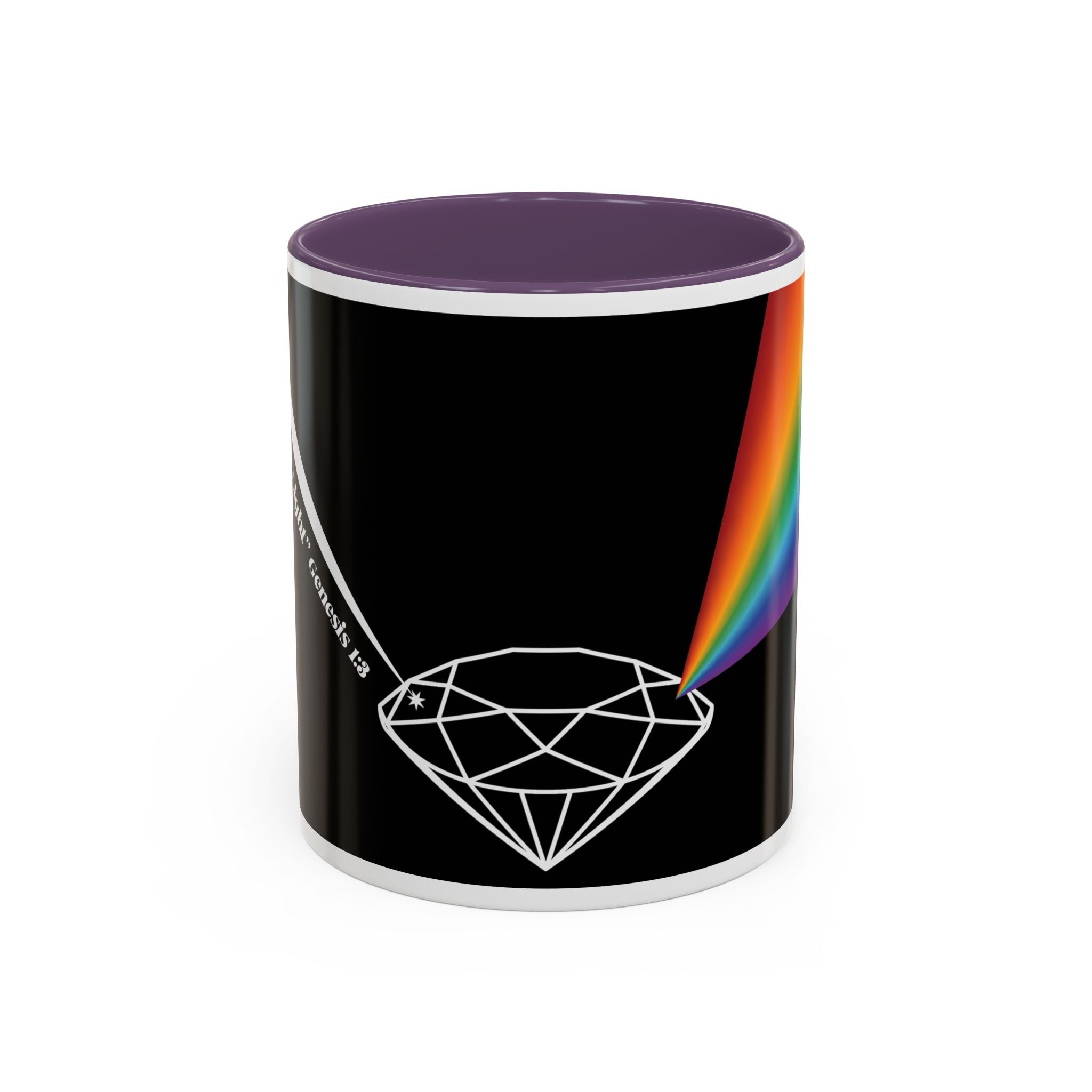 Prism Diamond Rainbow Accent Coffee Mug (11/15 oz)