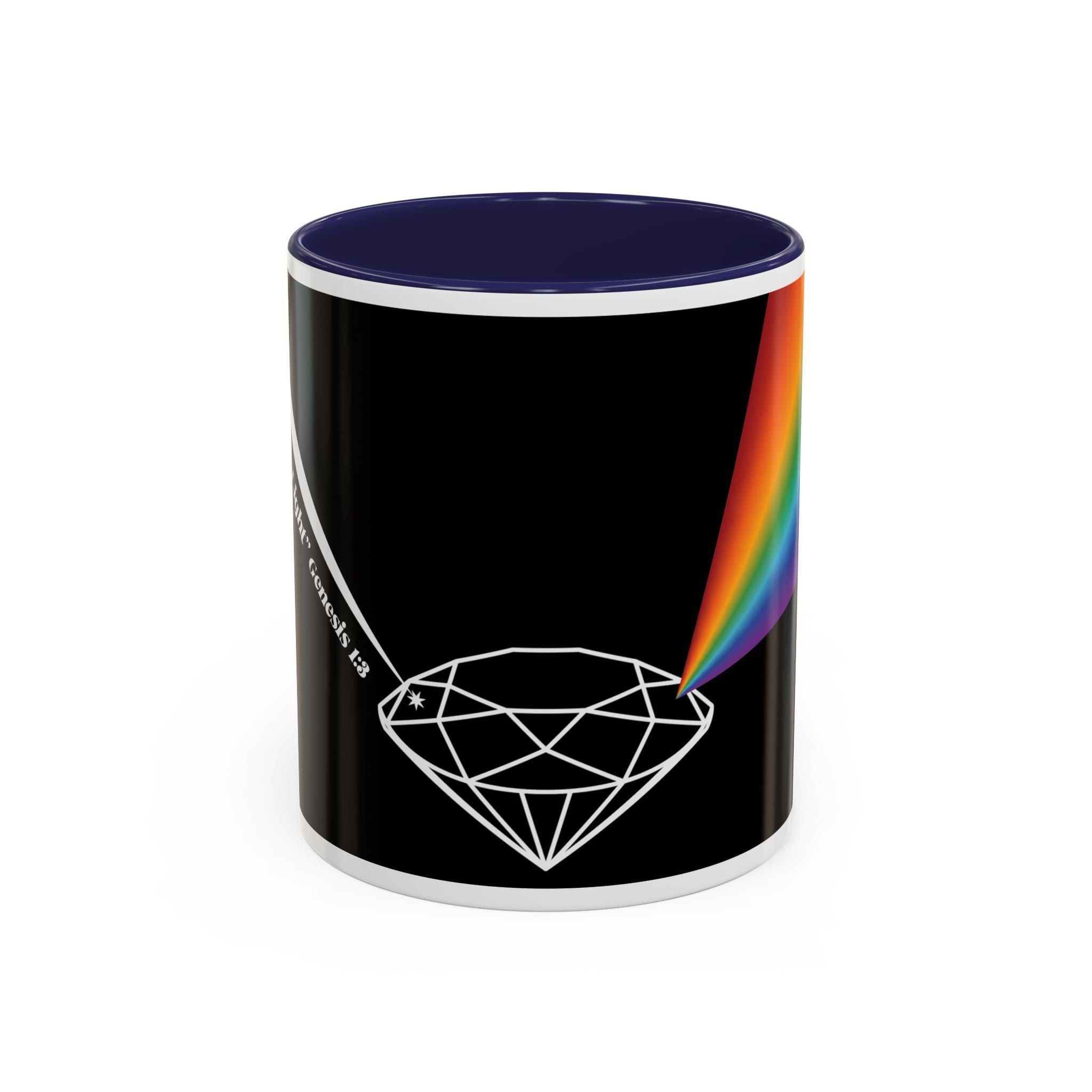 Prism Diamond Rainbow Accent Coffee Mug (11/15 oz)