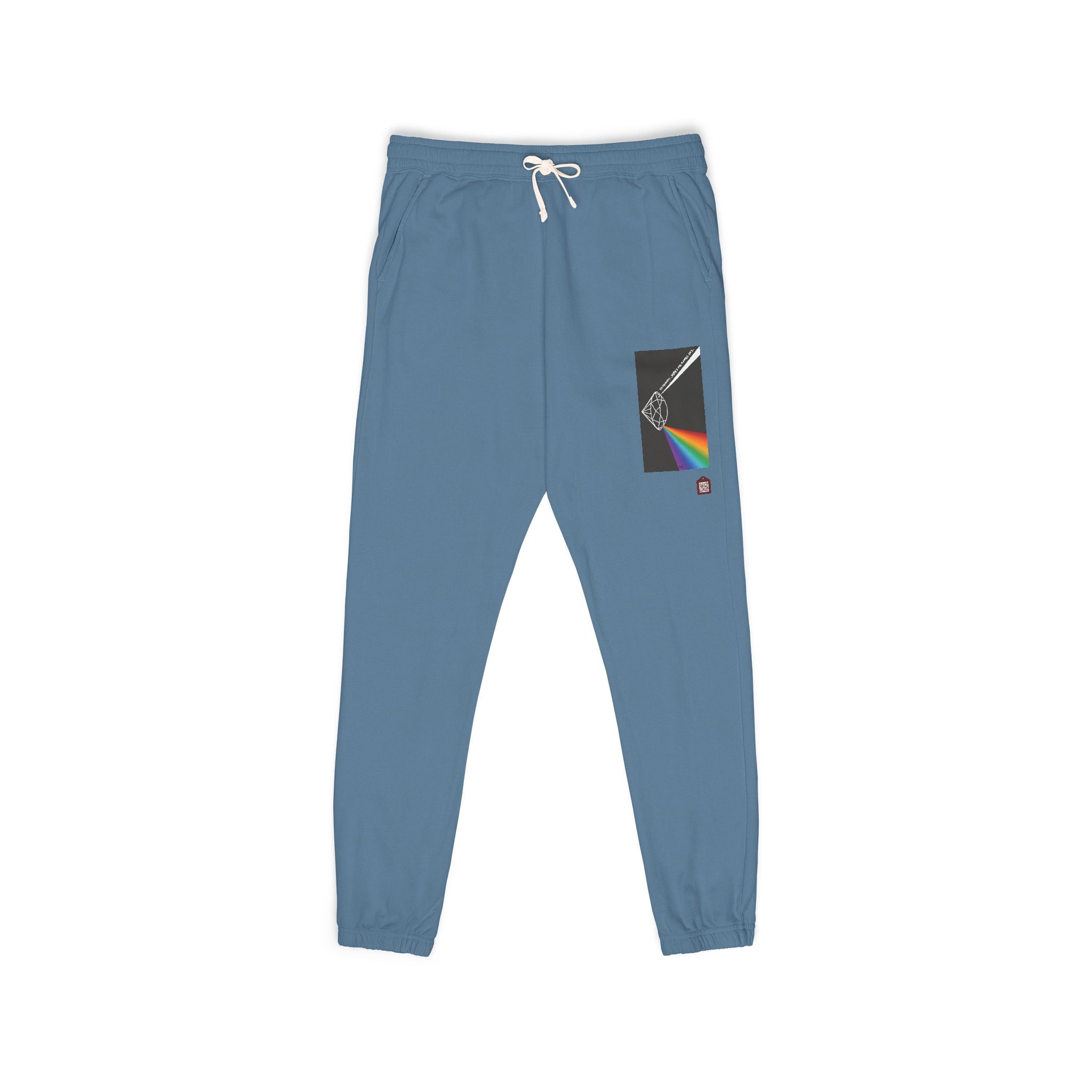 Fleece Sweatpants with Prism Bible Verse Pocket Graphic