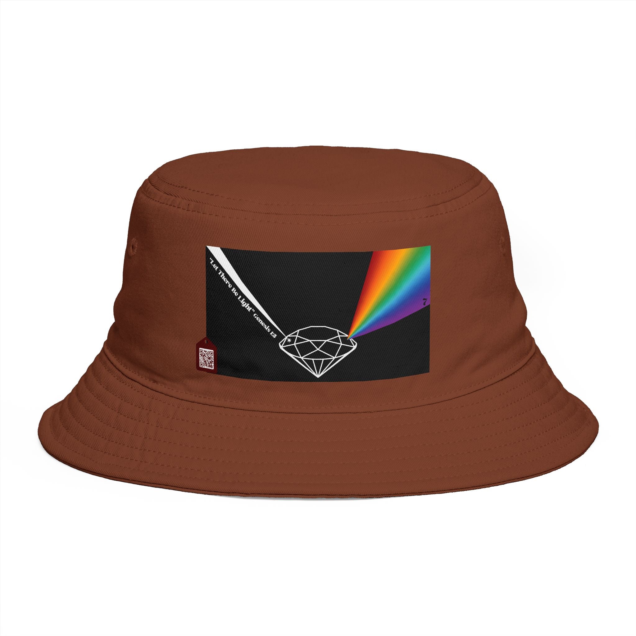 Prism Diamond Bucket Hat — Retro Rainbow Prism Graphic Hat