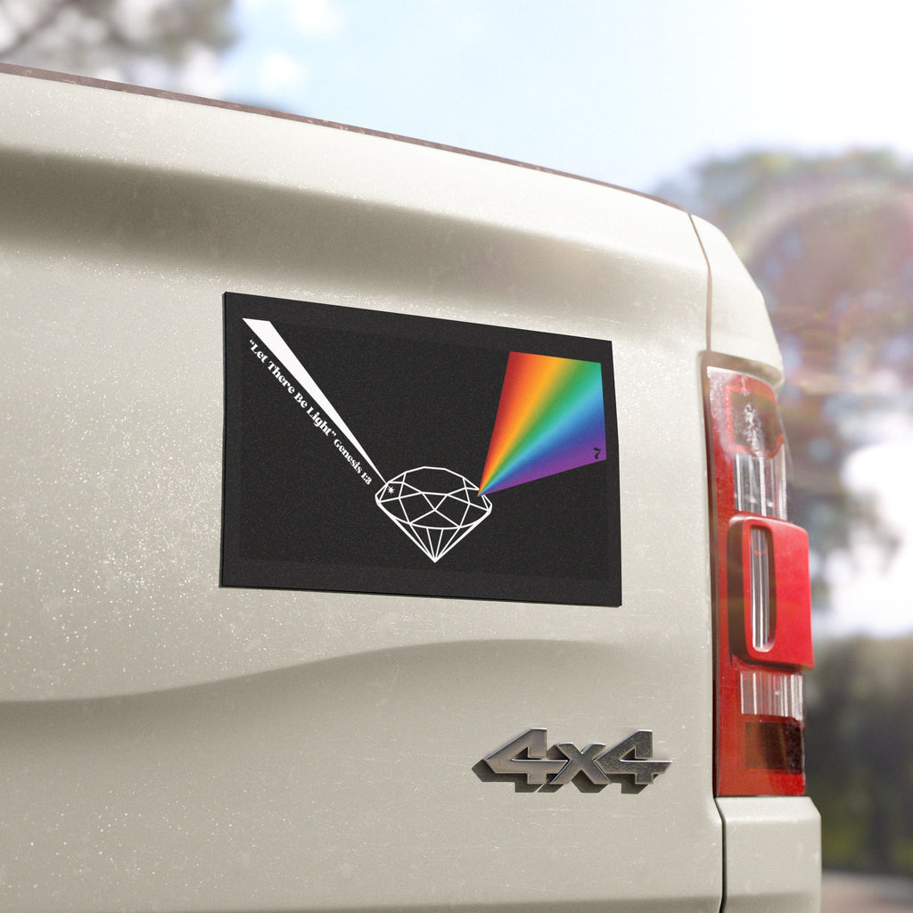 Prism Diamond Car Magnet — "Let There Be Light" Rainbow Design
