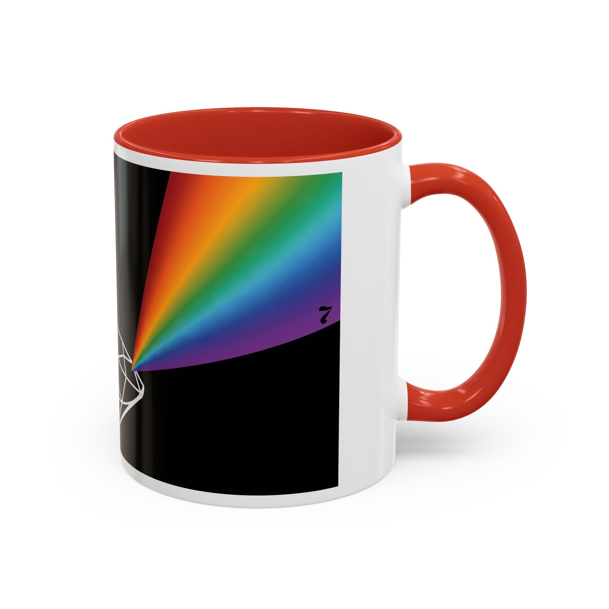 Prism Diamond Rainbow Accent Coffee Mug (11/15 oz)