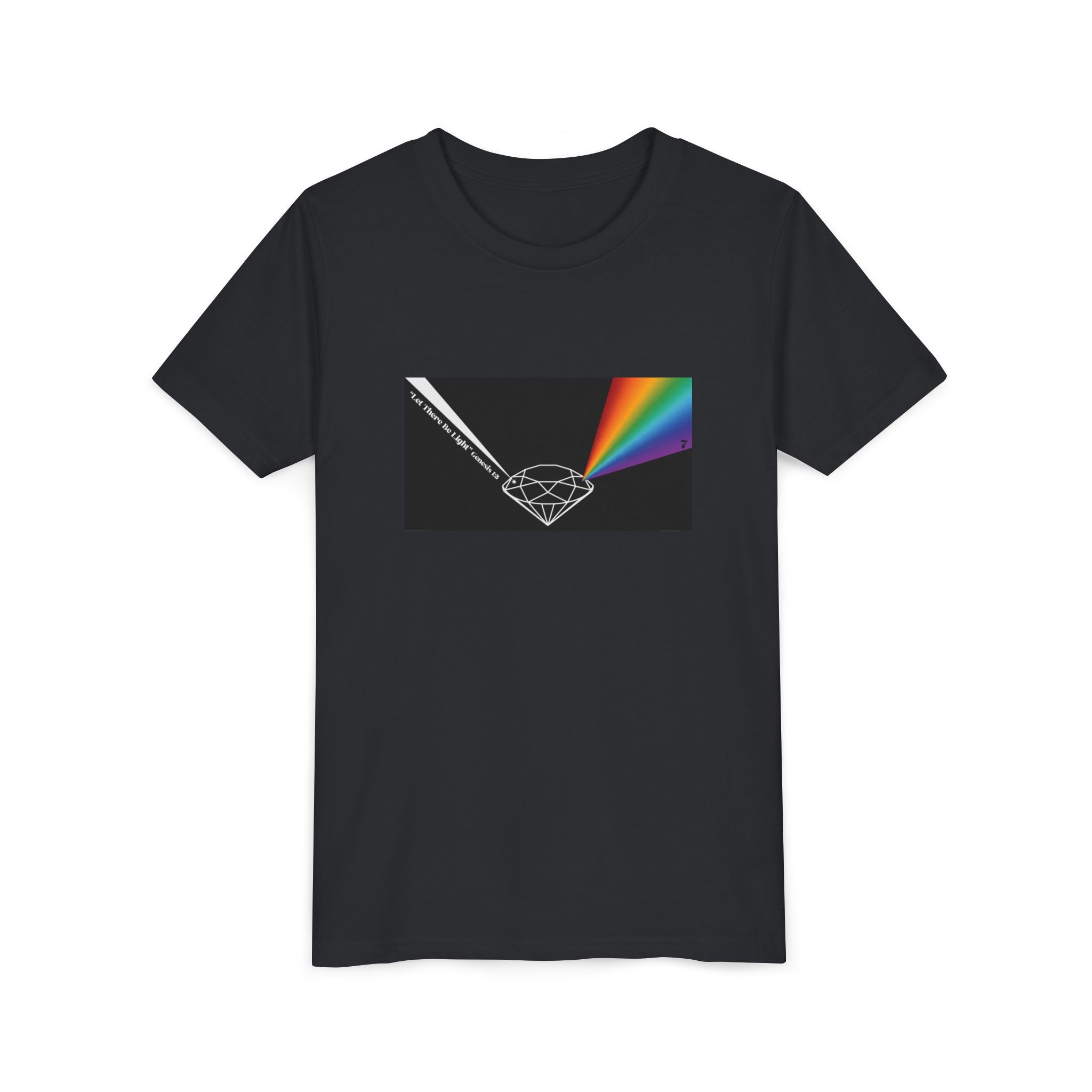 Youth Tee — Prism Diamond Rainbow Graphic Shirt