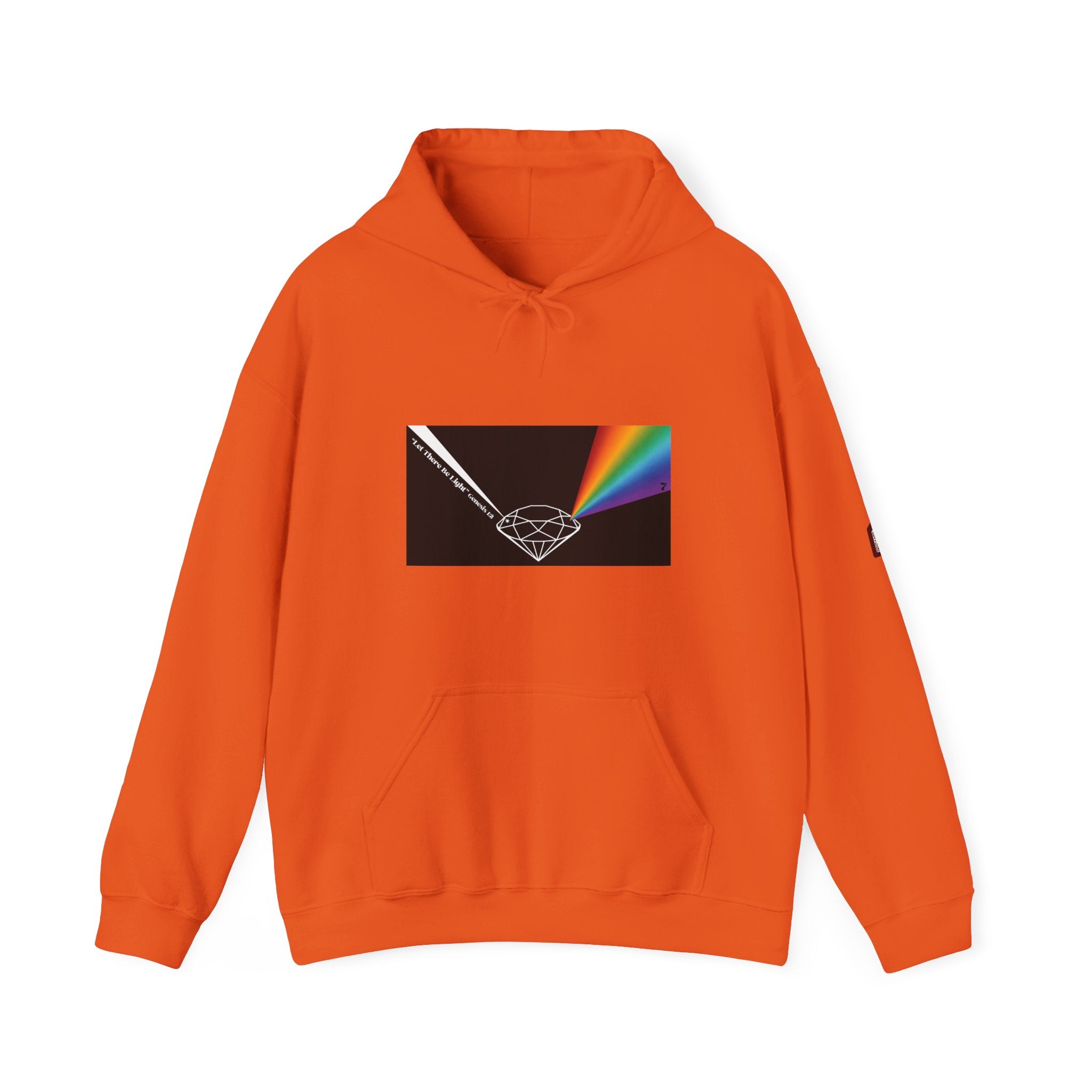 Unisex Prism Diamond "Let There Be Light" Hoodie | Rainbow Spectrum Prism Hooded Sweatshirt