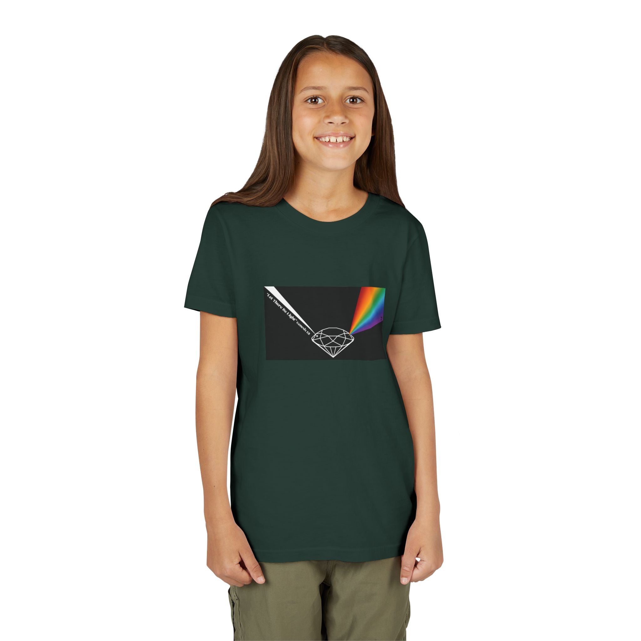 Youth Tee — Prism Diamond Rainbow Graphic Shirt