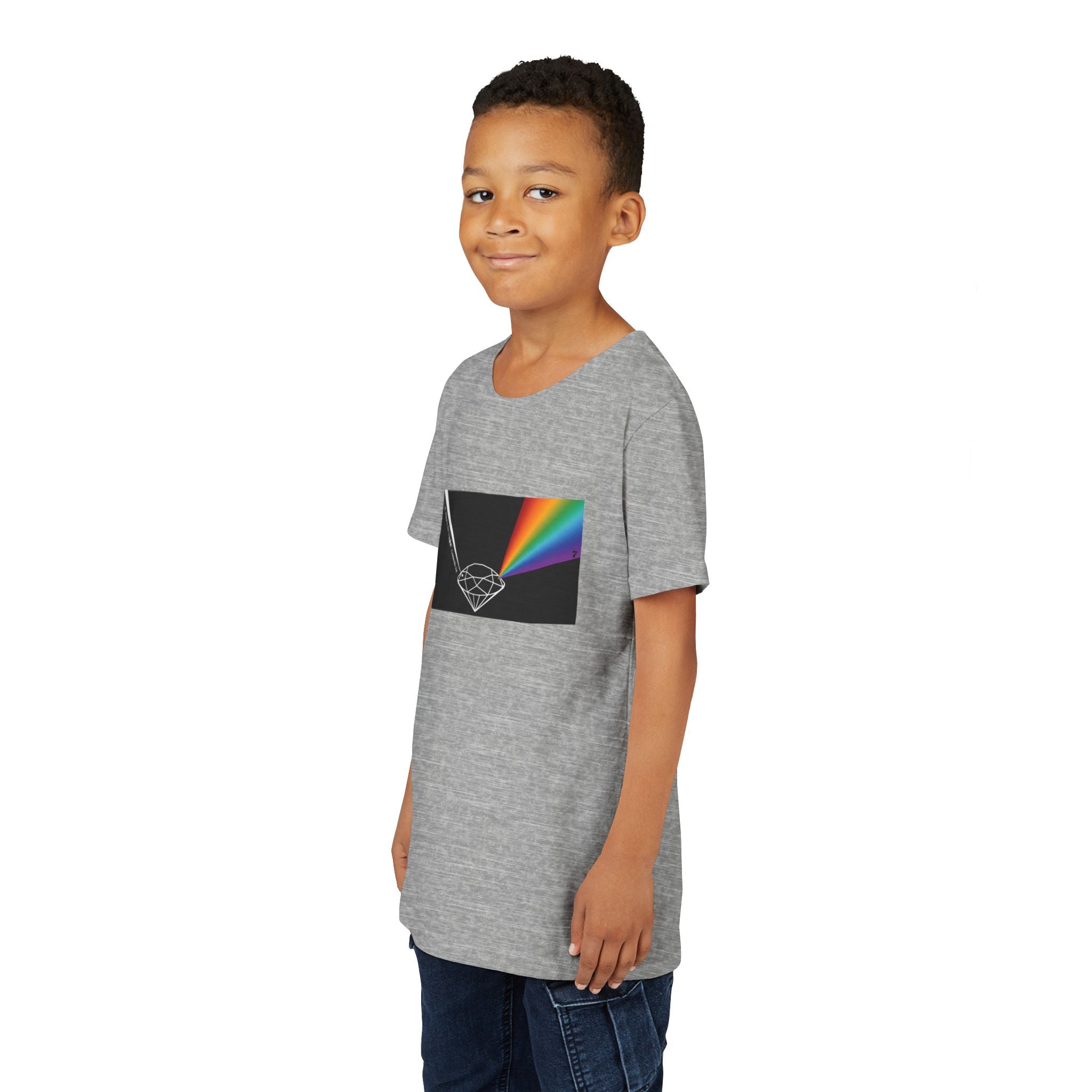 Youth Tee — Prism Diamond Rainbow Graphic Shirt